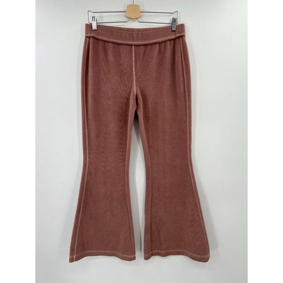 Out From Under L Pink Fleece Flared Pants Lounge Bohemian Y2K Urban Outfitters - Picture 8 of 8